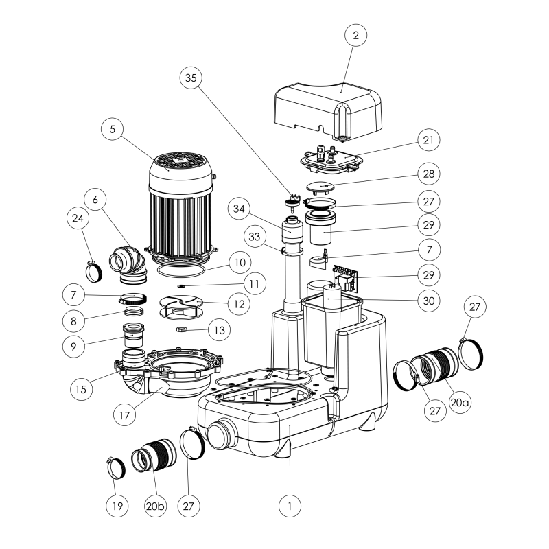 Saniflo Sanicom 1 commercial drain pump